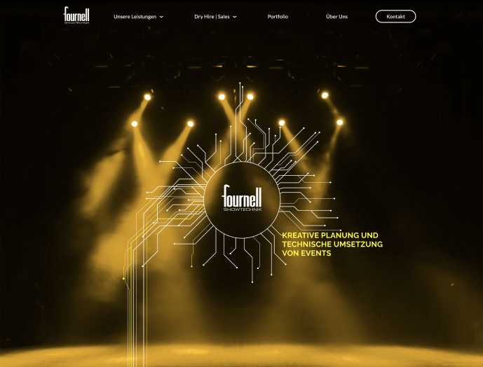 Homepage von fournell Showtechnik. kreative Planung und technische Umsetzung von Events